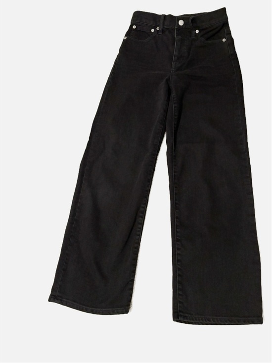 Madewell Denim - Madewell Black Slim Wide-Leg Crop Jeans Size 24